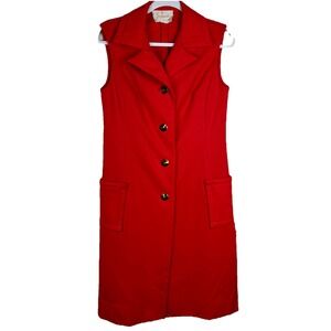 Vintage Joe Frank Of Houston Orange Sleeveless Dress‎ Size 10